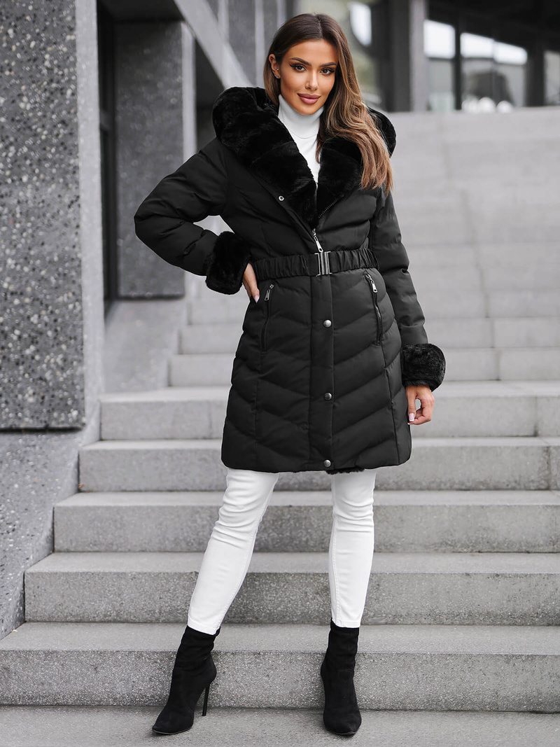 Куртка жіноча чорна OZONEE JS/5M3156/392