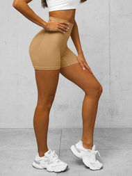 Legginsy krótkie damskie kolarki beżowe OZONEE O/ZL-051