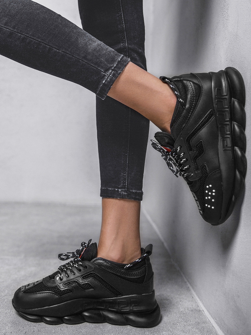 Sneakersy damskie czarne OZONEE G/2021