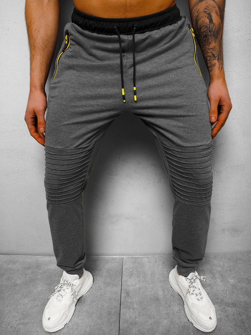 Spodnie dresowe męskie grafitowe OZONEE JS/68K10328