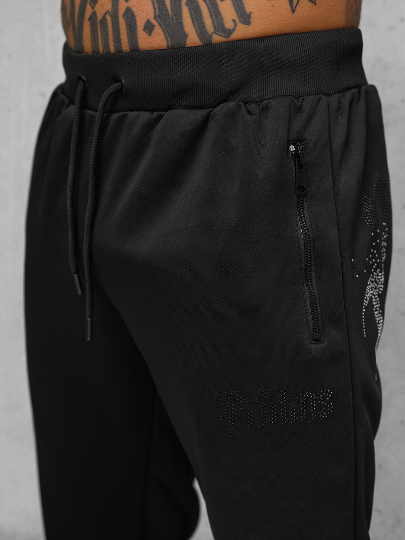 Спортивний костюм чоловічій чорний OZONEE O/FF3781AB