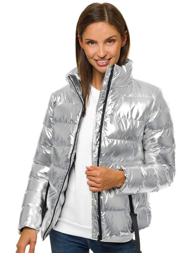 Куртка жіноча срібляста OZONEE JS/M23061/6