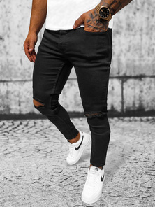 Spodnie jeansowe męskie czarne OZONEE E/5391/02