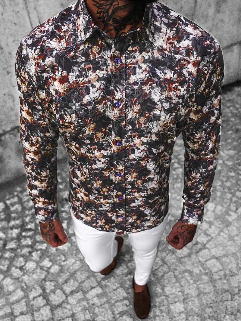 Чоловіча сорочка кольорова OZONEE O/2522Z