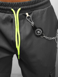 Spodnie męskie chino jogger grafitowe OZONEE O/CP149