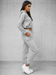 Komplet dresowy dwuczęściowy jasno-szary OZONEE O/12108Z