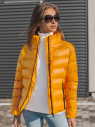 Kurtka pikowana damska pomarańczowa OZONEE JS/M23061/3Z