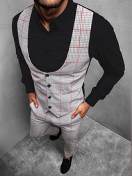 Чоловічий комплект - жилетка та штани чінос Сiрий OZONEE DJ/5597