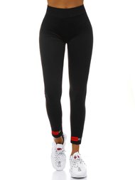 Legginsy damskie czarno-czerwone OZONEE O/82330