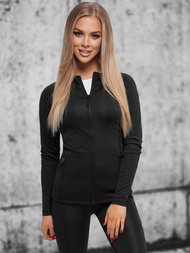 Bluza damska rozpinana czarna OZONEE JS/HD154/1Z