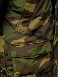 Kurtka zimowa męska parka z futerkiem zielona-moro OZONEE JB/JP1175