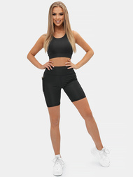 Legginsy krótkie damskie kolarki czarne OZONEE O/XL008/1Z
