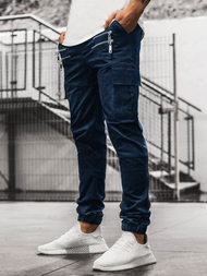 Spodnie męskie chino joggery granatowe OZONEE ZAZ/191376