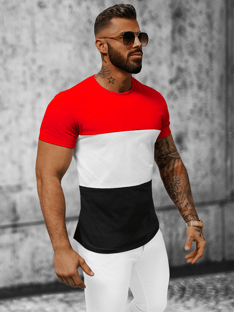 Футболка Чоловіча Червона OZONEE JS/8T90/2Z