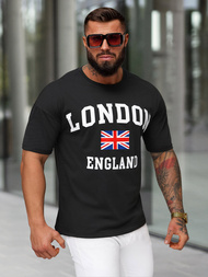 T-shirt męski loose fit czarny OZONEE JS/8B1373/3