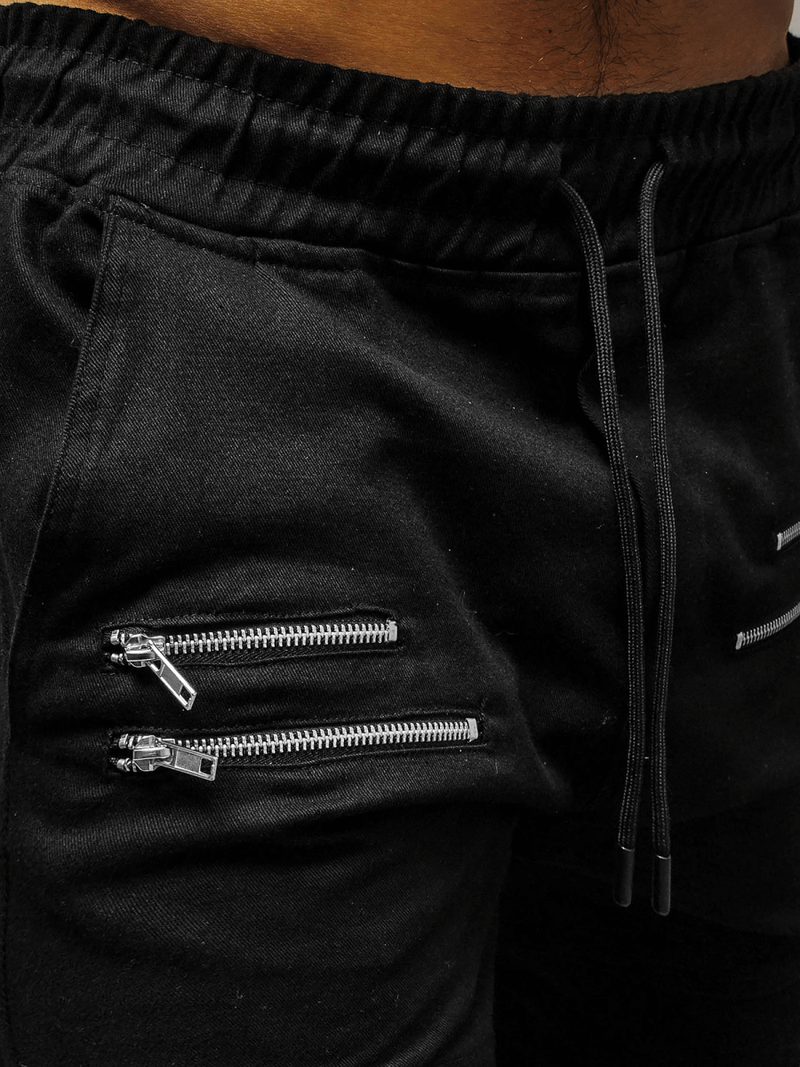 Штани чоловічі джоггери Чорнi OZONEE ZAZ/191376