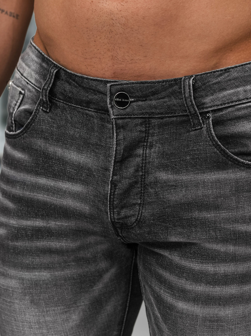 Spodnie jeansowe męskie slim fit czarne OZONEE NB/MP0070NZ