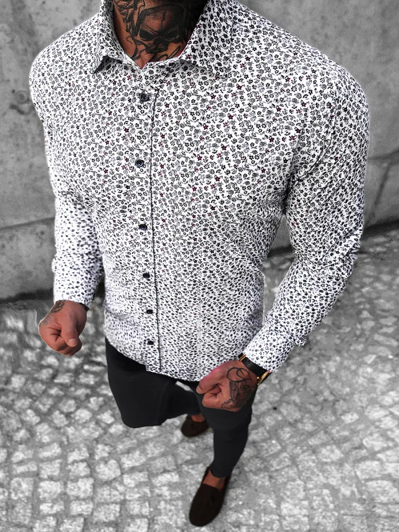 Koszula męska biała OZONEE O/3422Z