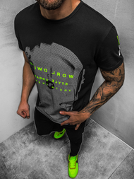 T-Shirt męski czarny OZONEE JS/SS10931Z