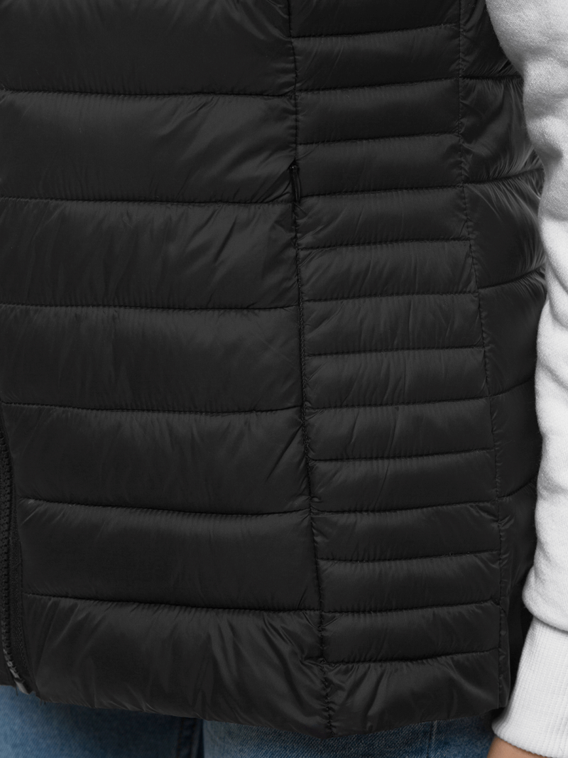 Kamizelka damska pikowana czarna OZONEE JS/M23038/392