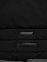 Kurtka zimowa damska długa pikowana czarna OZONEE O/W377Z