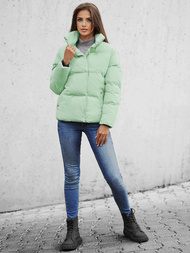 Kurtka zimowa damska pikowana miętowa OZONEE JS/M23062/236Z