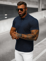 Футболка Поло чоловіча Ультрамаринова OZONEE JS/8T80/25Z