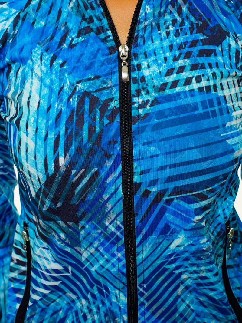 Komplet sportowy trzyczęściowy damski niebieski OZONEE O/MS018