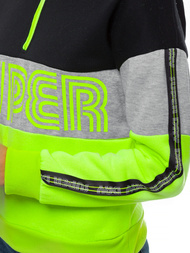 Жіноча Толстовка Чорно-Зелена OZONEE JS/B26019