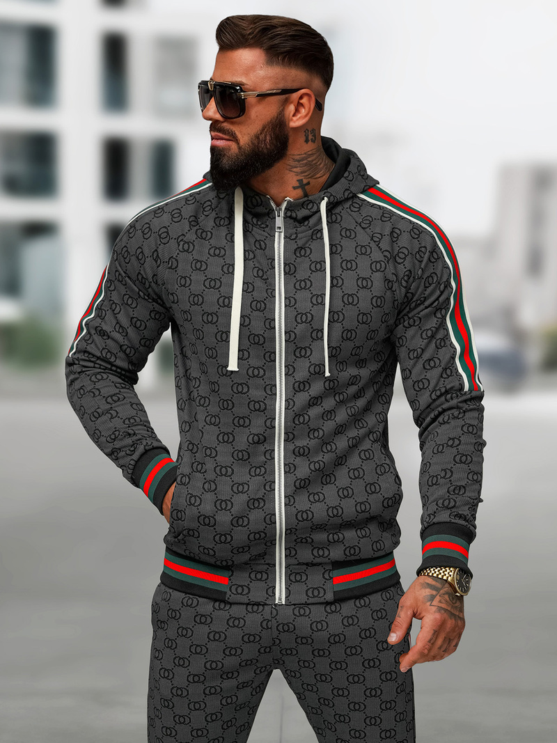 Спортивний костюм чоловічій чорний OZONEE O/FF5111AB