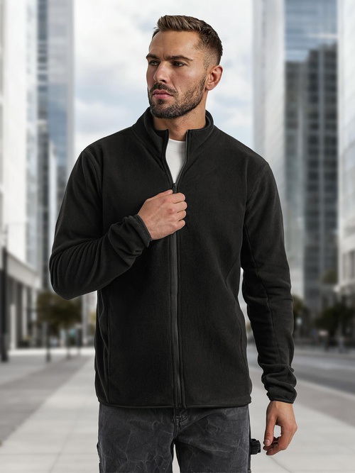 Bluza męska rozpinana czarna OZONEE JS/HH016/3