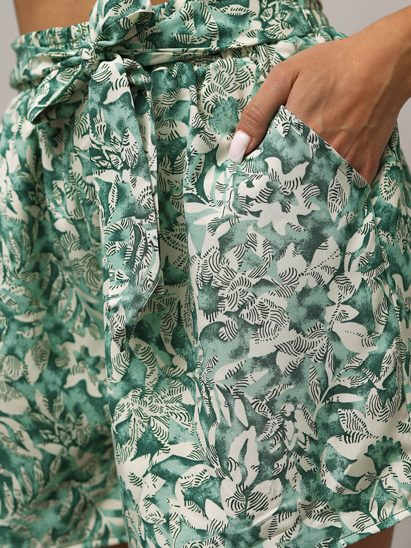 Luźne spodenki damskie zielone OZONEE O/YH77935