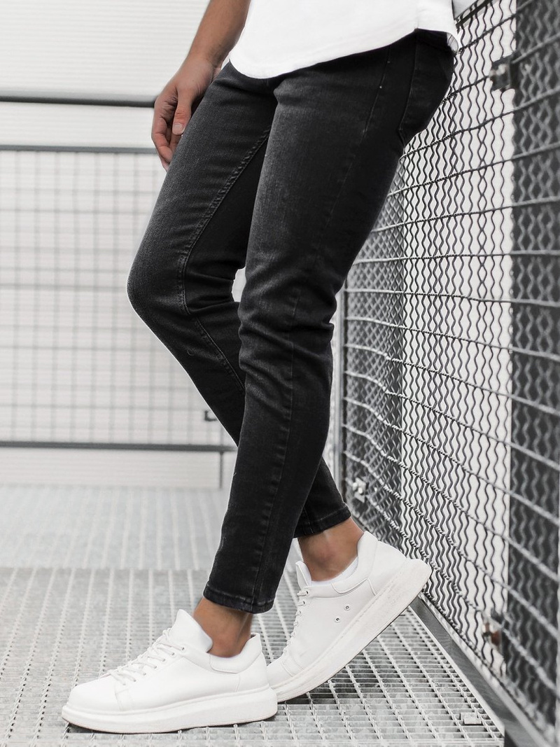 Spodnie męskie jeans czarne OZONEE O/4371/3