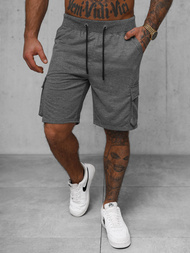 Spodenki dresowe męskie grafitowe OZONEE JS/8K1505/5