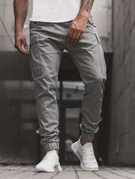 Spodnie męskie chino joggery szare OZONEE A/1005