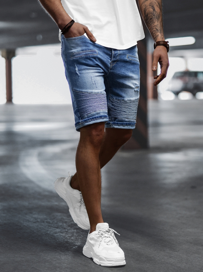 Spodenki męskie jeansowe niebieskie OZONEE NB/MP0033BZ