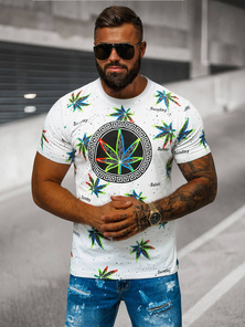 T-shirt męski biały OZONEE O/T136/1