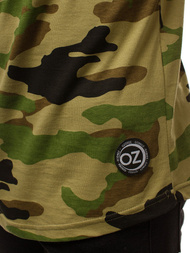 Koszulka bez rękawów z kapturem męska zielony-moro OZONEE O/2537 