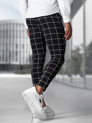 Spodnie męskie chino materiałowe czarne OZONEE O/P4009Z