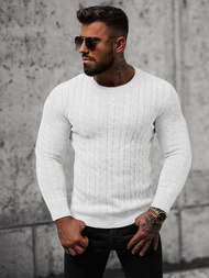 Sweter męski biały OZONEE NB/MM6021/1Z