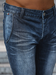 Spodnie jeansowe męskie ciemno-niebieskie OZONEE NB/MP0091BS