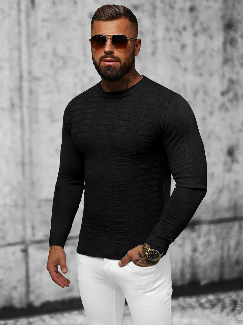 Светр чоловічій чорний OZONEE O/ZZ190137