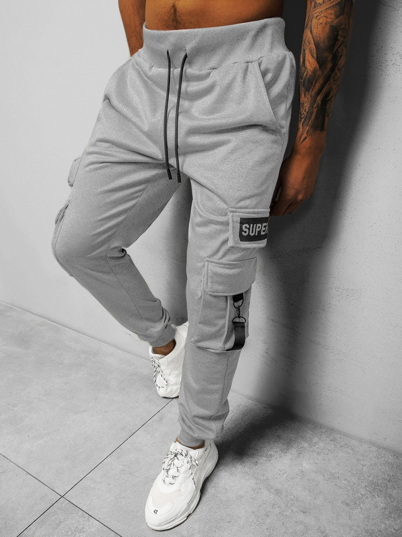 Spodnie dresowe męskie szare OZONEE O/HS7050