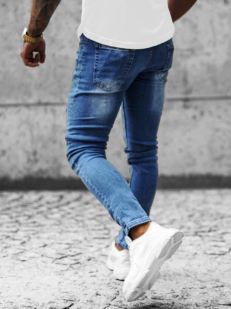 Spodnie jeansowe męskie ciemno-niebieskie OZONEE E/5604/01