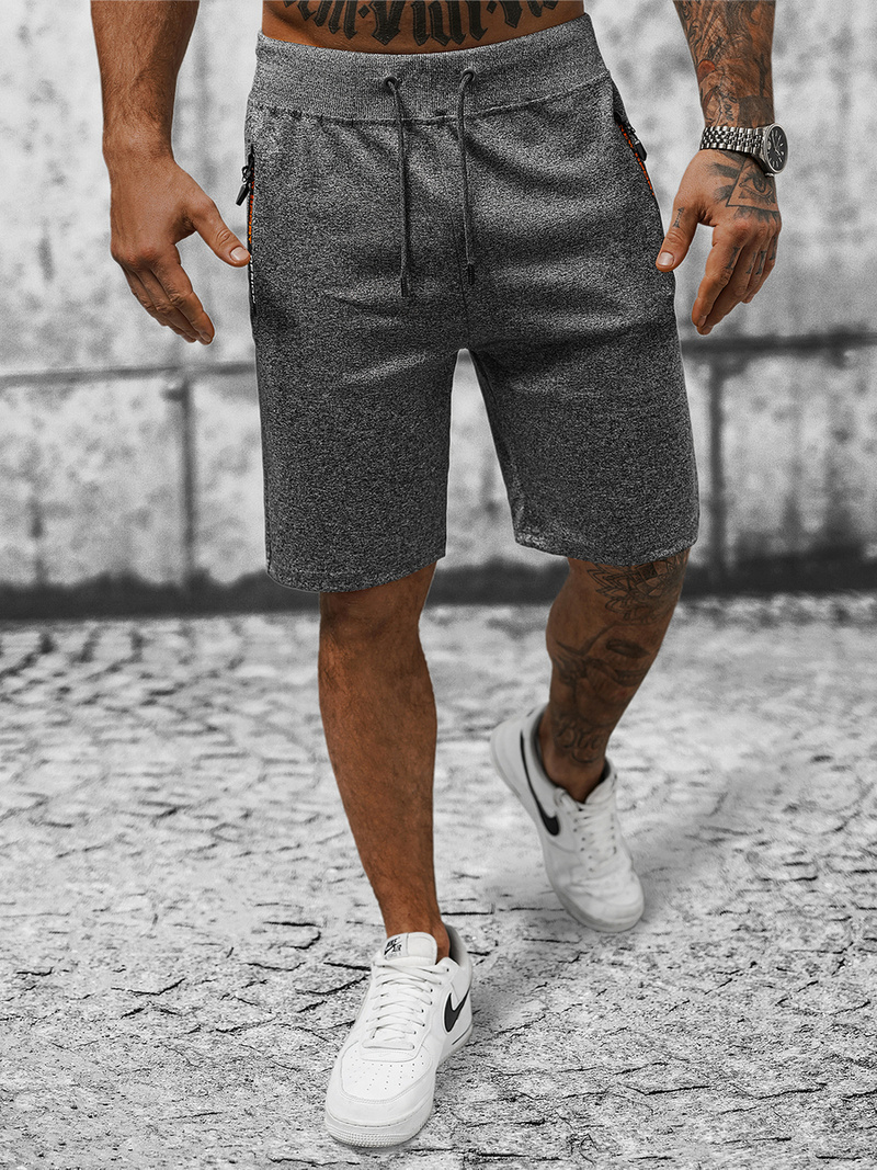 Spodenki dresowe męskie grafitowe OZONEE JS/8K296