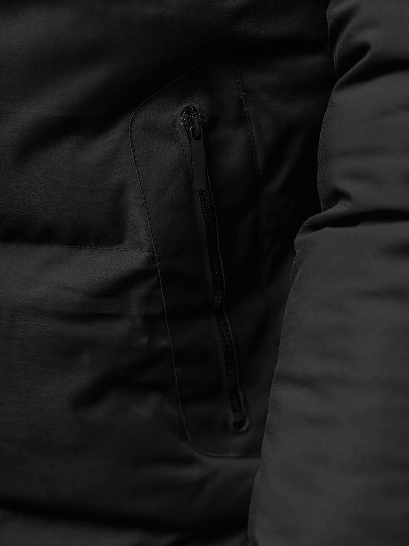 Kurtka zimowa męska pikowana czarna OZONEE JS/5M3118/392