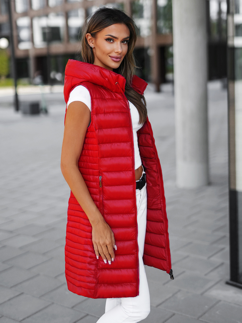 Стьобаний жіночий жилет Чорна OZONEE JS/16M9113/270