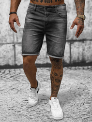 Spodenki męskie jeansowe ciemno-grafitowe OZONEE NB/MP0264GC