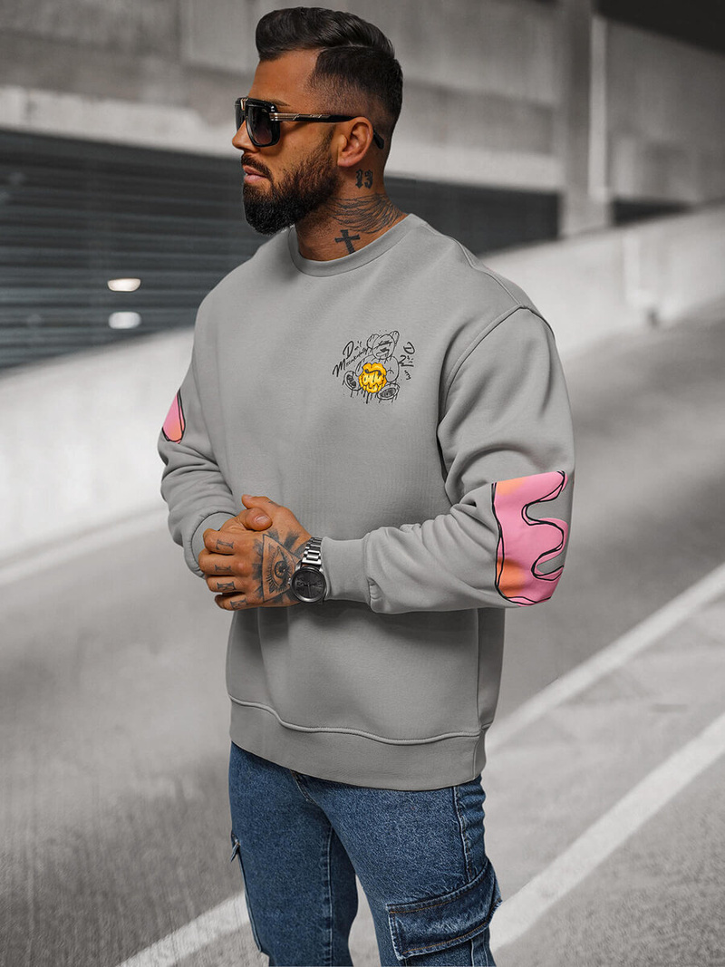 Толстовка сірий OZONEE O/SWE23041