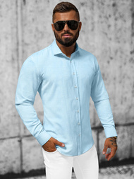 Класична сорочка чоловіча Яскраво-cиня OZONEE O/3778